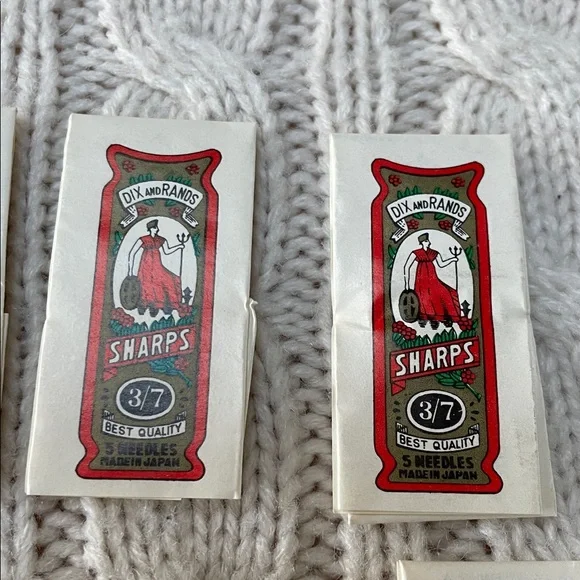 23 packs Vtg Sewing needles Dix And Rands Best Quality Sharps 3/7-115 total 5/pk - Picture 3 of 9